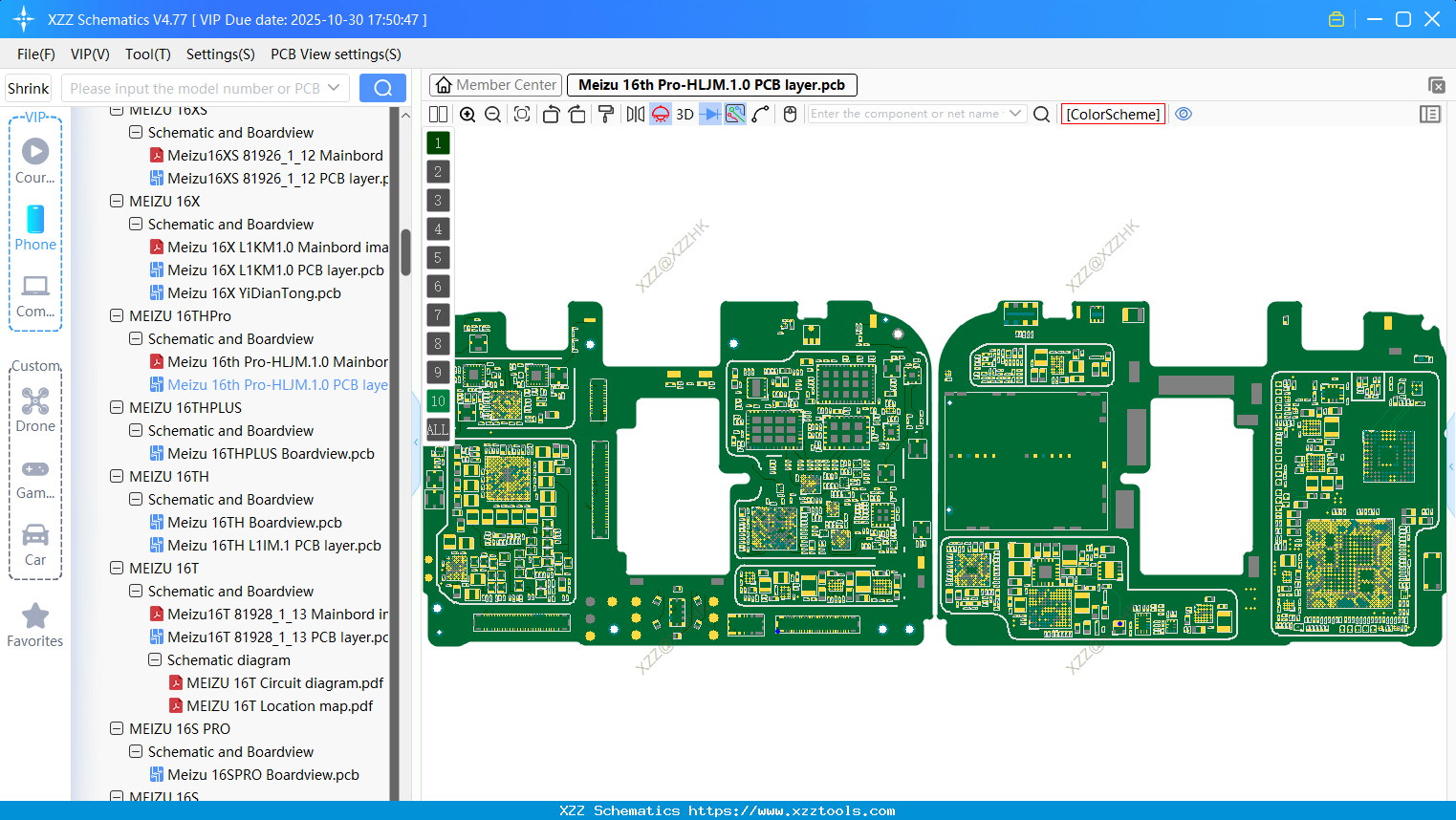 Meizu 16th Pro-HLJM.1.0 PCB Layer